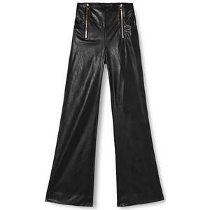 Pinko Paragas Pantalon Similicuir pour femme, Z99_Noir Limousine, 48