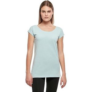 Build your Brand T-shirt à col large pour femme en coton disponible dans de nombreuses couleurs, tailles XS à 5XL, Turquoise, XL