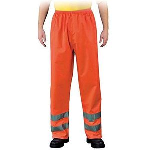 Leber&Hollman RAWPOL Waterdichte beschermende broek met elastische band 3M Scotchline reflecterende strepen slijtvast polyester Oxford 300D XL oranje, Oranje