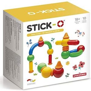 Stick-O Magnetische Bouwstenen voor Kinderen 1+ Jaar Creatief Constructie Speelgoed Educatief Speelgoed met Magneet 20 Modellen voor Meisjes Jongens Montessori Speelgoed 10 Delige Set