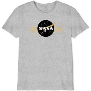 Nasa T-shirt, uniseks, kinderen, grijs melange, 10 jaar, Grijs Melange