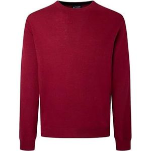 Hackett London Cash Mix Crew Merino wol, sweater, heren, paars, XL, Paars.