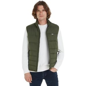 Tommy Jeans Gilet matelassé léger en duvet pour homme, Vert fatigue, S