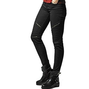 Urban Classics Stretch bikerbroek voor dames, Zwart (Zwart 7)