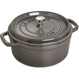 STAUB Gietijzeren stoofpan, rond, Ø 24 cm, 3,8 l, grafietgrijs