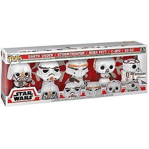 Funko Pop! Star Wars: Holiday - Darth Vader, Stormtrooper, Boba-Fett, C-3PO, R2-D2 Snowmen - 5 stuks - Exclusief Amazon - Vinyl figuur om te verzamelen - Cadeau-idee - Filmfans