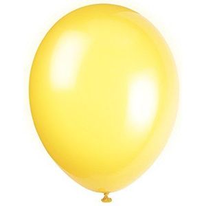 Unique Party Supplies 80025 latex feestballonnen - 30 cm - citroengeel - verpakking van 10