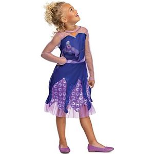 Officieel Disney-kostuum, klassiek Ursula-kostuum voor kinderen, Halloween-kostuum van de kleine zeemeermin, maat S