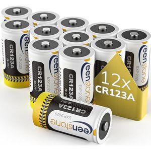 CR123A Lithium, 3 V, Keenstone 1600 mAh, CR17345, lithiumbatterijen, 3 V, wegwerp, 12 stuks voor alarm, zaklamp, sensoren, camera, niet voor Arlo: 12 stuks
