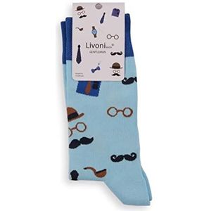 Livoni Gentleman-Regular Socks 35-38 sokken, meerkleurig, S, uniseks, volwassenenmaat, meerkleurig, maat S, Meerkleurig