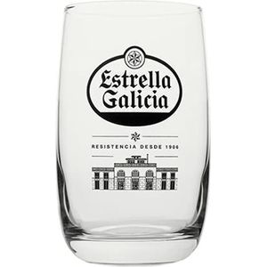 ESTRELLA GALICIA Bierglazen, set van 6 rietglazen, 25 cl, ideaal om cadeau te geven, set van 6 glazen, origineel rietglas ster Galicië speciaal