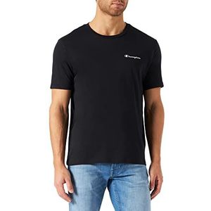Champion American Classics T-shirt voor heren met klein logo, zwart.