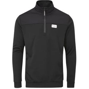 Stuburt Stuburt Active-Tech Zip Neck Top Sweatshirt voor heren, zwart.