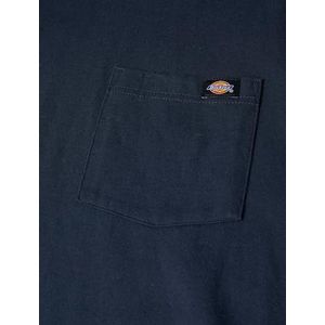 Dickies T-shirt épais à poche LS pour homme décontracté, bleu marine, taille S, bleu, S