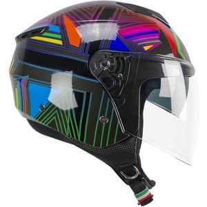 CGM Open Face helm, 126S IPER schijf grafiet groen fuchsia, L (59 cm)