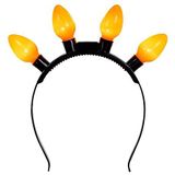 Boland 61867 haarband met LED-haarband haaraccessoires met verlichting oranje kapsel peren carnaval themafeest EM WK fanartikel