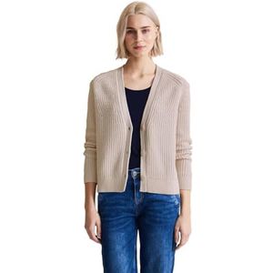 Street One A253733 grof gebreid damesvest, Whisper Cream