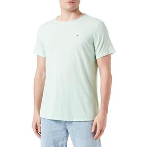 Tommy Jeans Tjm Slim Jaspe Col C T-shirt voor heren (1 stuk), Groen (Groen Opaal)