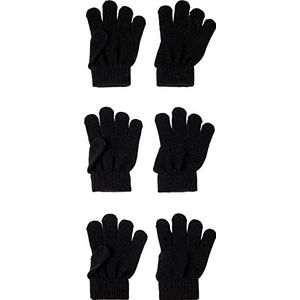 Name It Uniseks handschoenen, zwart/pak: 3 stuks wit All Black, 7, Black/Pack: 3 stuks wit All Black