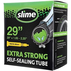 Slime Fietsbinnenband met lekbescherming, auto, Presta-ventiel, fietsen, zwart en groen, 47 / 54 - 622 mm (29 x 1,85 - 2,20 inch)