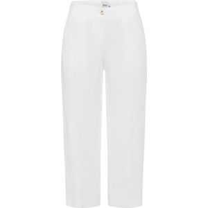 BRAX Style.maine S Pure Linen Quality damesbroek, 99 wit, Taille 34 / lengte 30