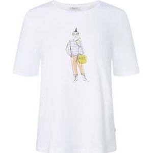 Maerz T-shirt à col rond pour femme en coton mélangé, Lavande douce, 42