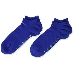 ESPRIT Foot Logo 2 stuks sokken unisex kinderen katoen zwart grijs meer kleuren lage sokken dunne zomer zonder patroon 2 paar, blauw (Marine 6047)