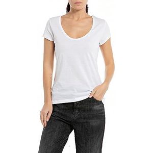 Replay T- Shirt Femme, 001 Blanc., S