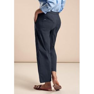 STREET ONE Pantalon cargo en satin 7/8, bleu foncé, 38W / 26L