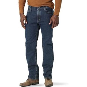 Wrangler Klassieke Big & Tall jeans met comfortabele tailleband voor heren, Dark Stonewash