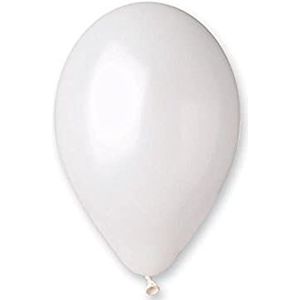 GEMAR - Zak met 100 ballonnen, BA19600/wit, gemetalliseerd, Eén maat