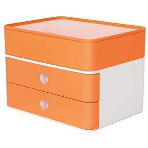 HAN 1100-81 SMART-BOX PLUS ALLISON Design ladekast met 2 laden en organizer voor gebruiksvoorwerpen, abrikoos oranje