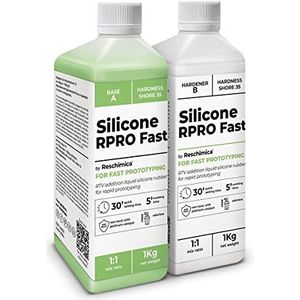 R PRO Fast 1:1 siliconenrubber, ideaal voor snelle en hoogwaardige vormen, compatibel met harsen, was, gips en andere materialen (2 kg)