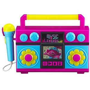 EKIDS Trolls World Tour Boombox met microfoon en knipperlichten