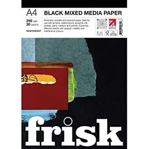 Frisk A4 papier, 250 g/m², 30 vellen, zwart