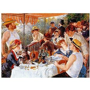 Legendarte - Kunstdruk op canvas - Het ontbijt van Roeien Pierre Auguste Renoir - muurschildering van canvas 50 x 70 cm