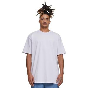 Build Your Brand By189-acid Washed Heavy Oversize T-shirt voor heren, Zacht lila