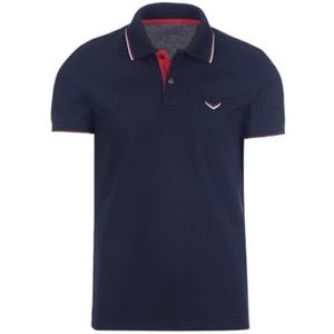 Trigema poloshirt slim fit heren, Navy Blauw