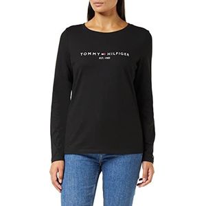 Tommy Hilfiger Hilfiger C-NK Tee L andere gebreide damestopjes, zwart, XXS, zwart.