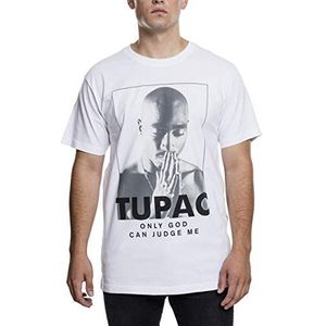 Mister Tee 2pac Prayer T-shirt voor heren, Wit.