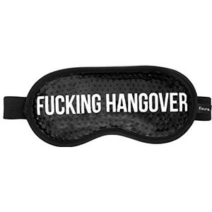 FISURA - Koud oogmasker ""F*cking Hangover"" - Zwart koud masker voor de ogen, gelmasker voor gezwollen ogen en kringen rond de ogen. Migraine herbruikbaar koud oogmasker 18,5 cm x 9 cm