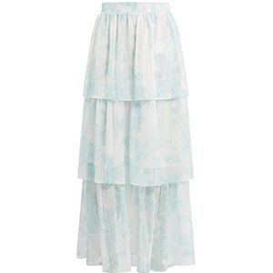 SWIRLY Jupe longue pour femme, aqua, L