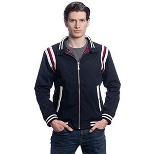 Harrington Jas in bowling-stijl, marineblauw, M, Marinier