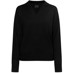 CLIMA IGLU Pull en tricot pour femme, Noir, M-L