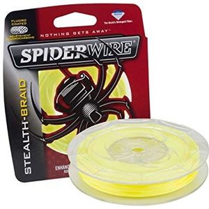 Spiderware Ultracast Spider Wire Stealth Braid-Moss Groen, 9,1 kg, Geel