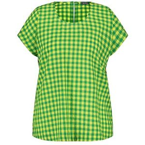 Samoon 460036-21061 Damesblouse (1 stuk), Galactisch groen patroon