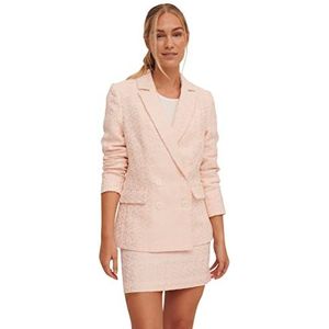 NA-KD Damesrok Tweed, roze, maat 42, Roze