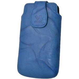 Suncase Leren hoesje voor LG Optimus P720 3D Max wash-blauw