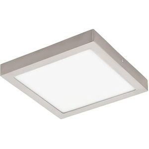 EGLO connect LED plafondlamp Fueva-C, Smart Home plafondlamp, materiaal: gegoten metaal, kunststof, kleur: mat nikkel, L: 30x30 cm, dimbaar, witte tinten en kleuren instelbaar