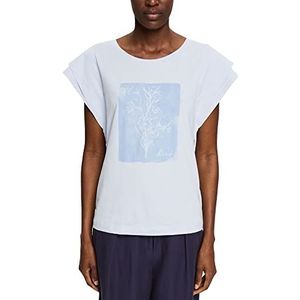 ESPRIT Dames T-Shirt, 032EE1K332, 440/lichtblauw, standaard, 440/lichtblauw